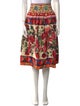 Dolce & Gabbana Floral Print Midi Length Skirt