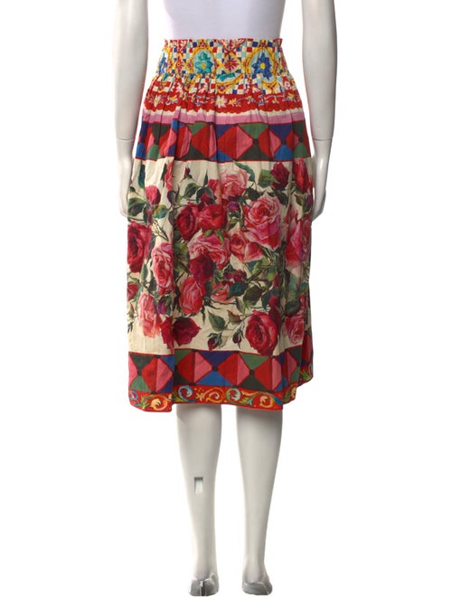 Dolce & Gabbana Floral Print Midi Length Skirt