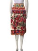 Dolce & Gabbana Floral Print Midi Length Skirt