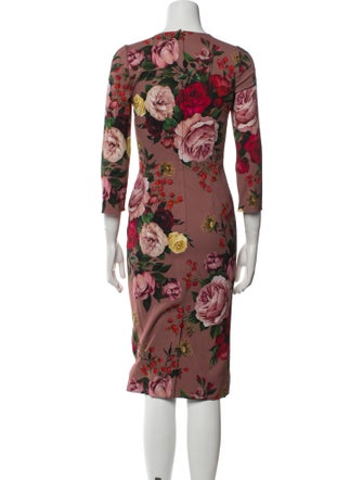 Dolce & Gabbana Floral Print Midi Length Dress