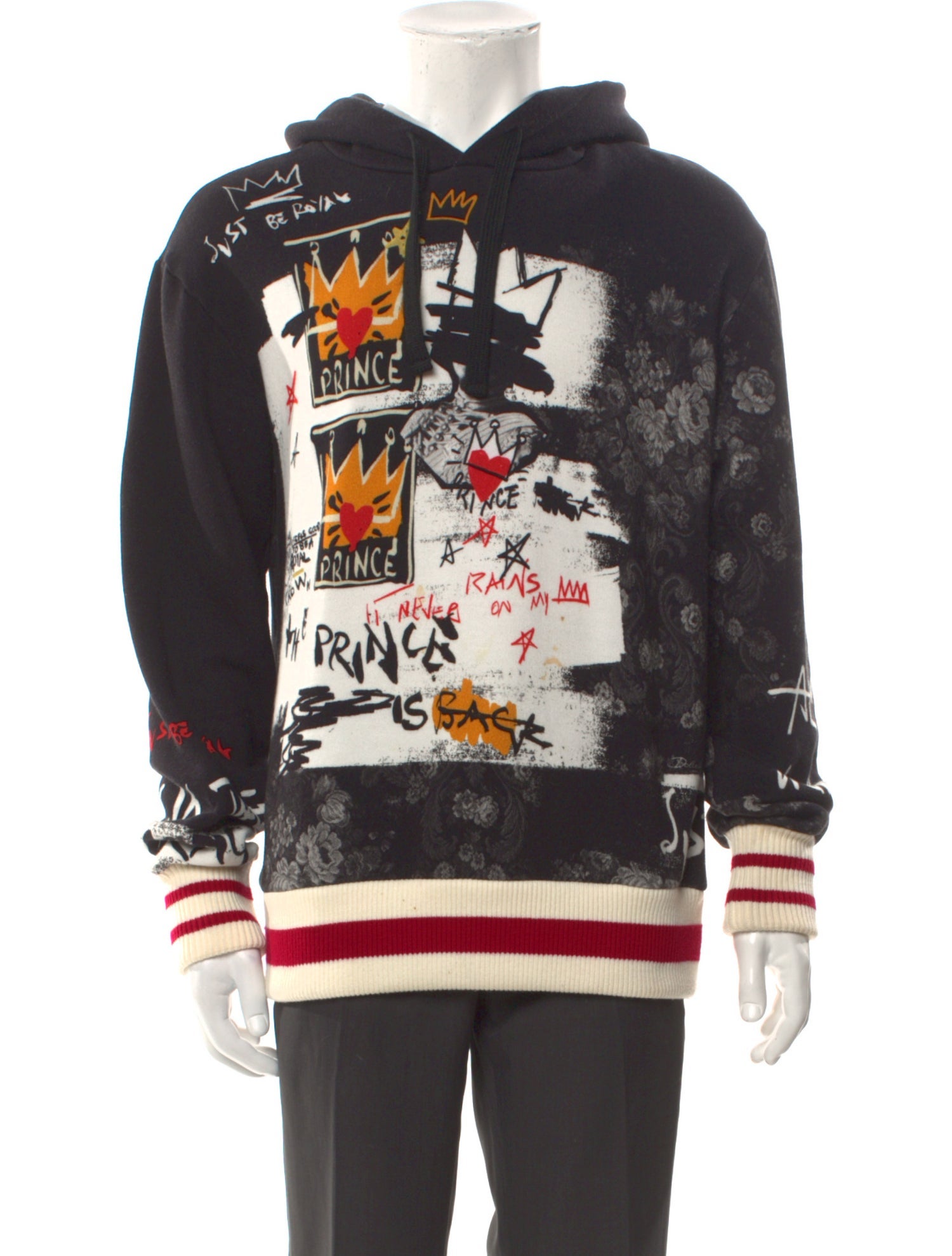 Dolce & Gabbana Printed Crew Neck Hoodie