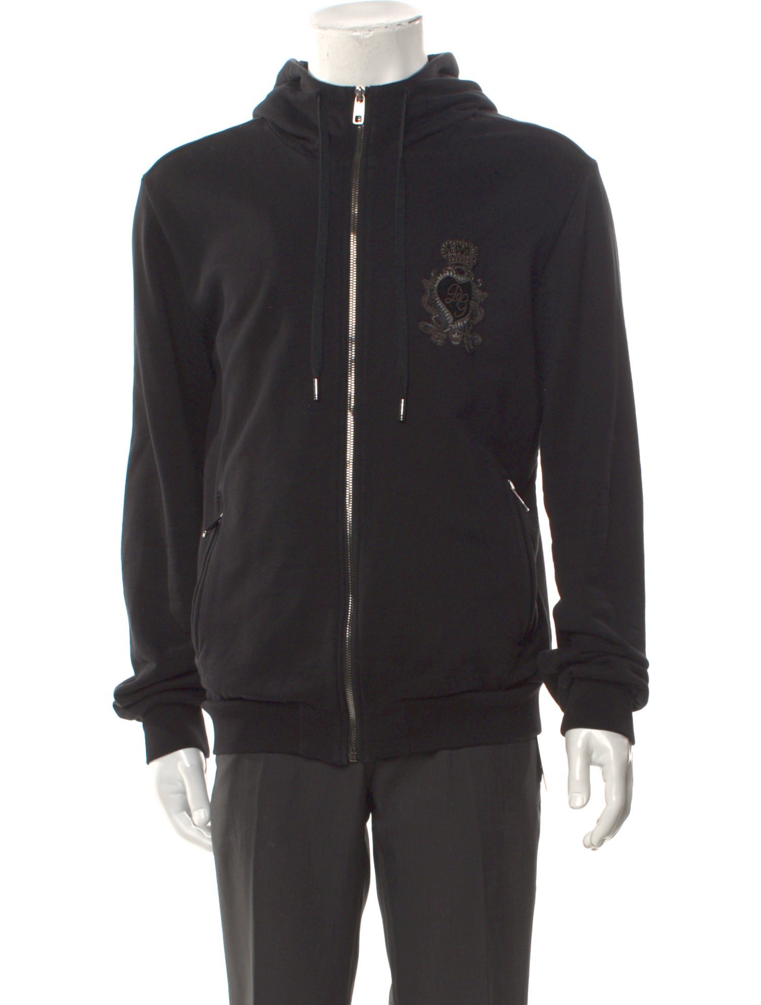 Dolce & Gabbana V-Neck Long Sleeve Hoodie