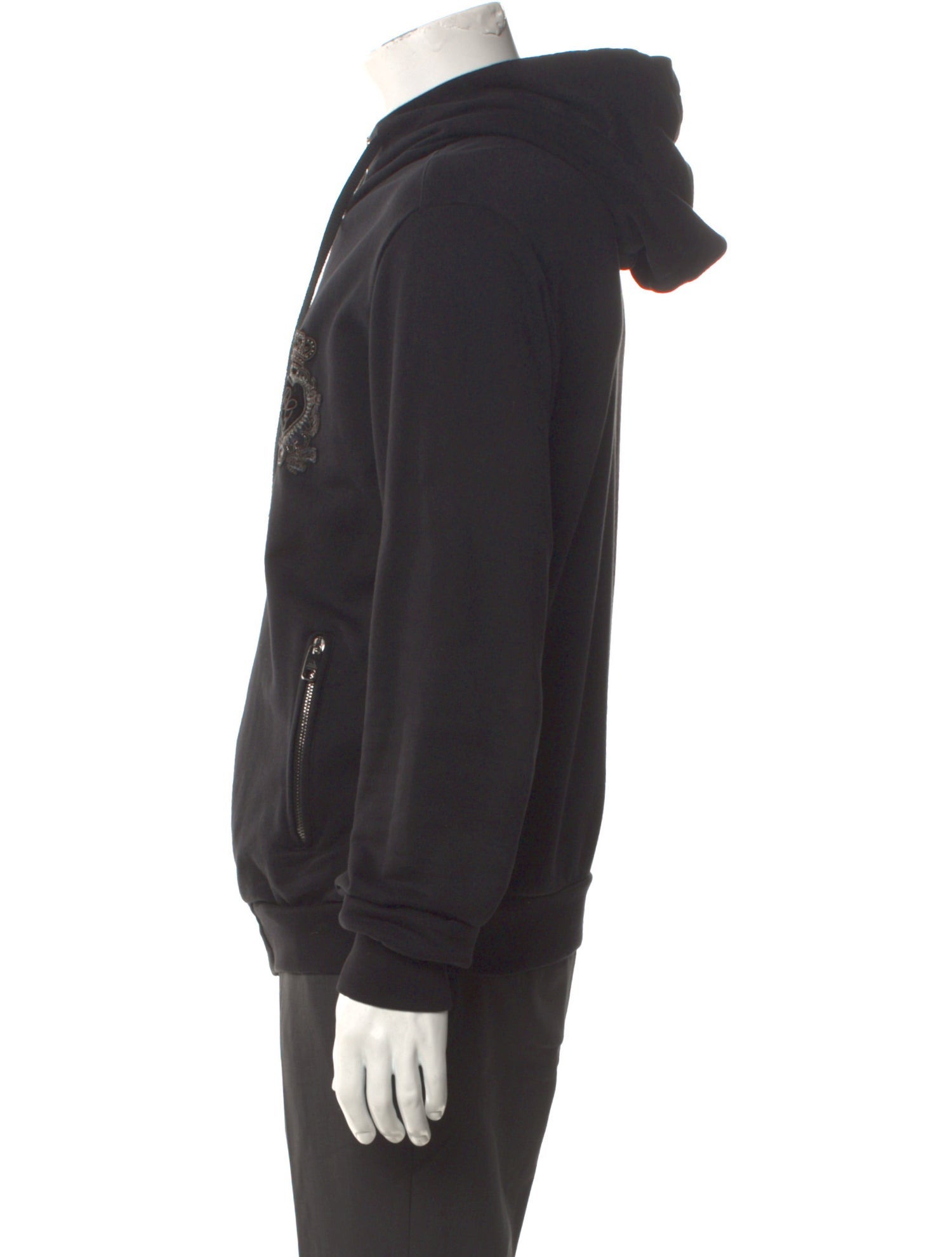 Dolce & Gabbana V-Neck Long Sleeve Hoodie