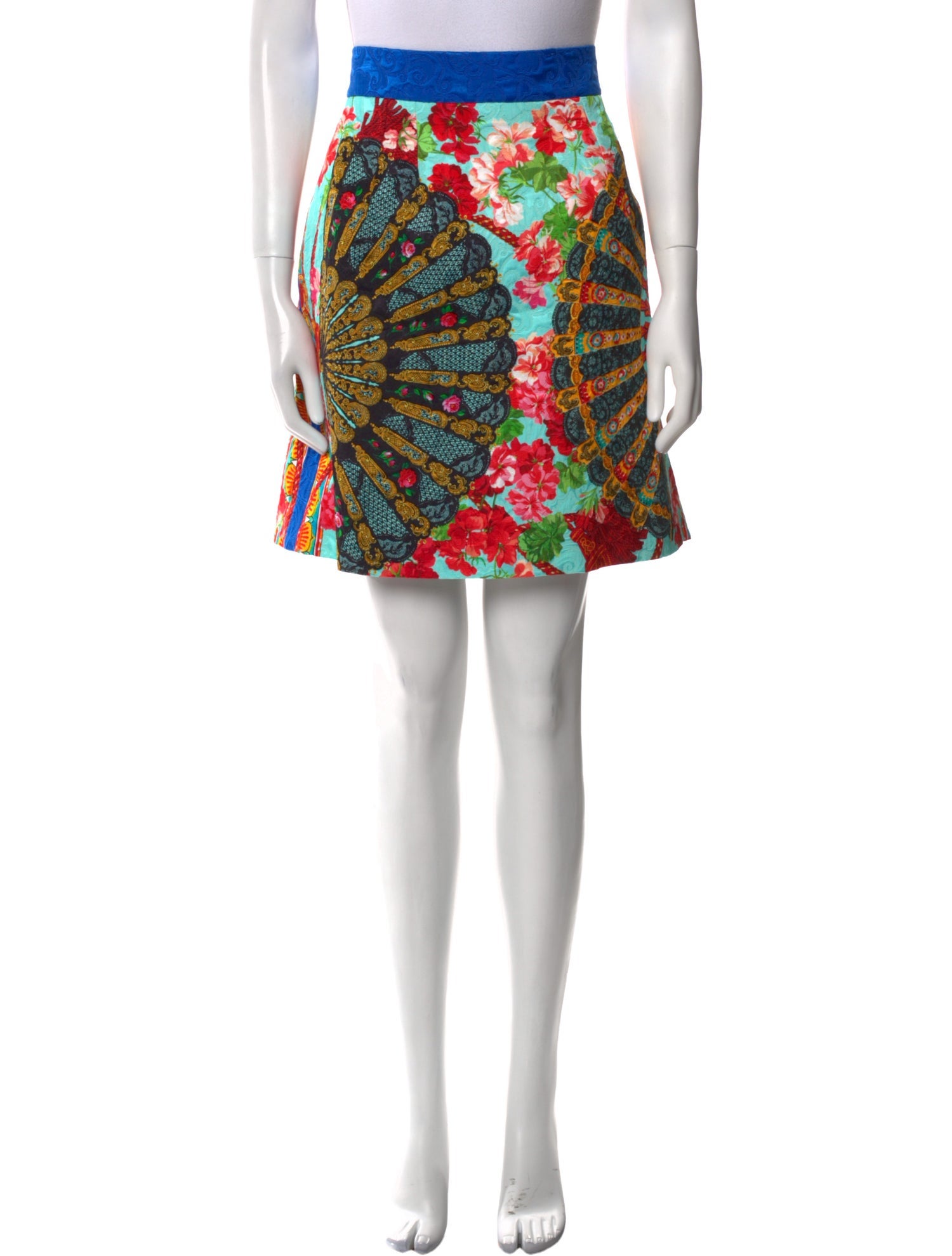 Dolce & Gabbana Floral Print Knee-Length Skirt w/ Tags