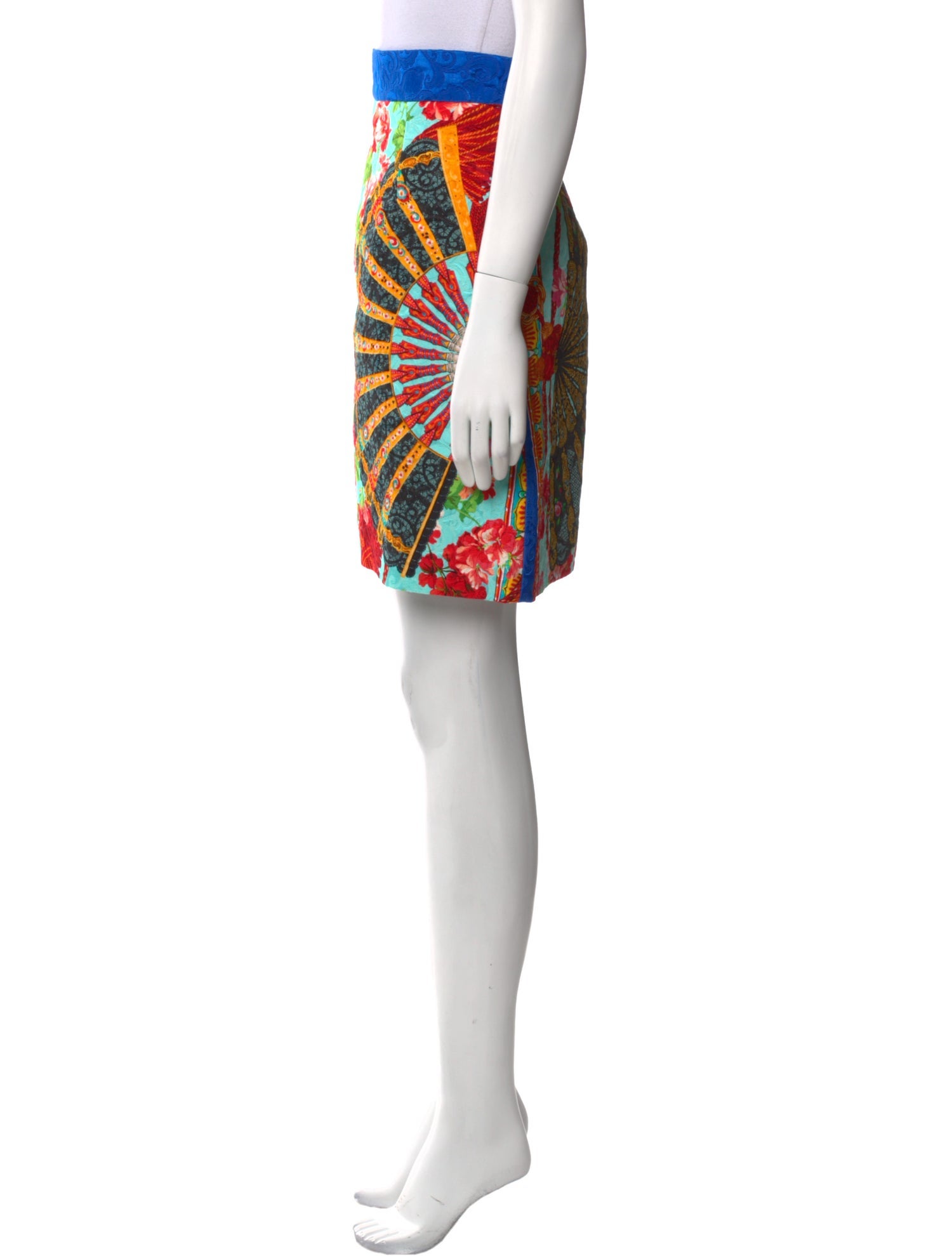 Dolce & Gabbana Floral Print Knee-Length Skirt w/ Tags