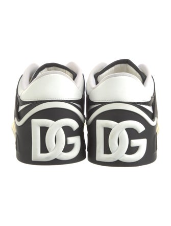 Dolce & Gabbana Leather Colorblock Pattern Sneakers