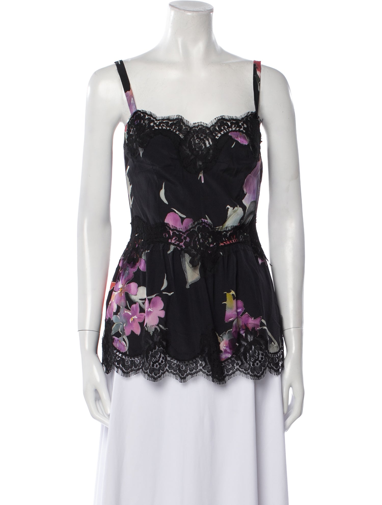 Dolce & Gabbana Silk Floral Print Top