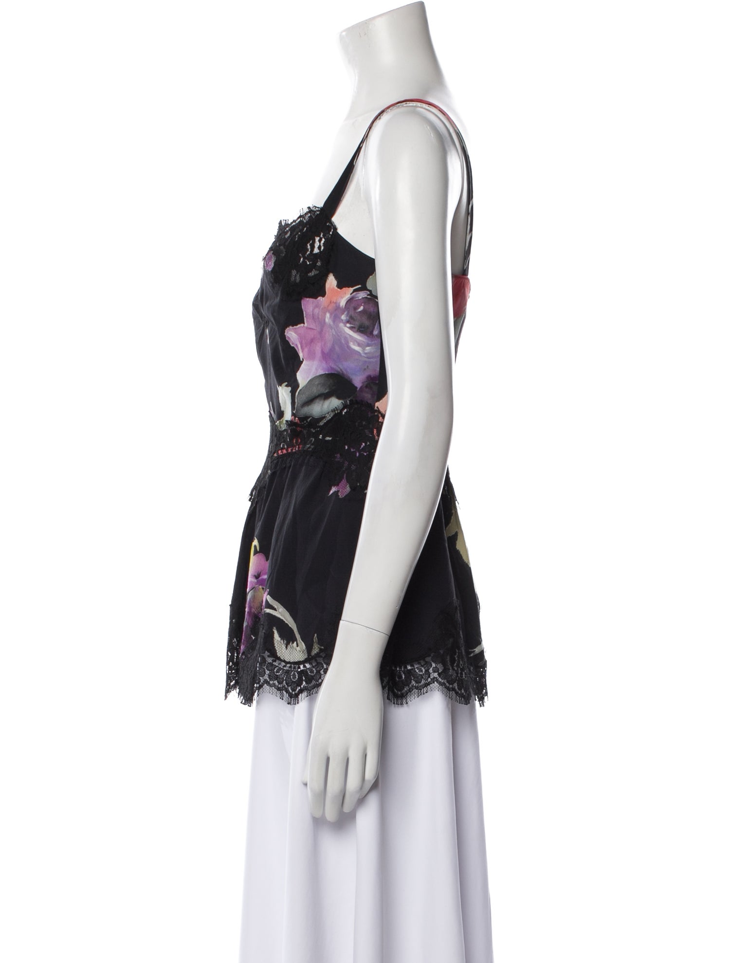 Dolce & Gabbana Silk Floral Print Top