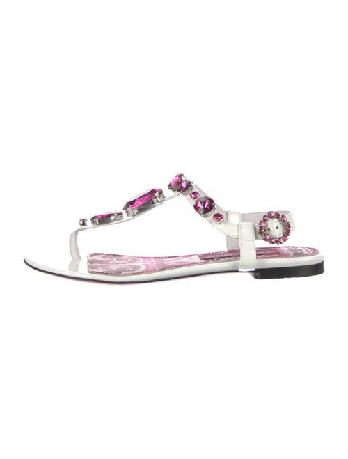 Dolce & Gabbana Patent Leather T-Strap Sandals