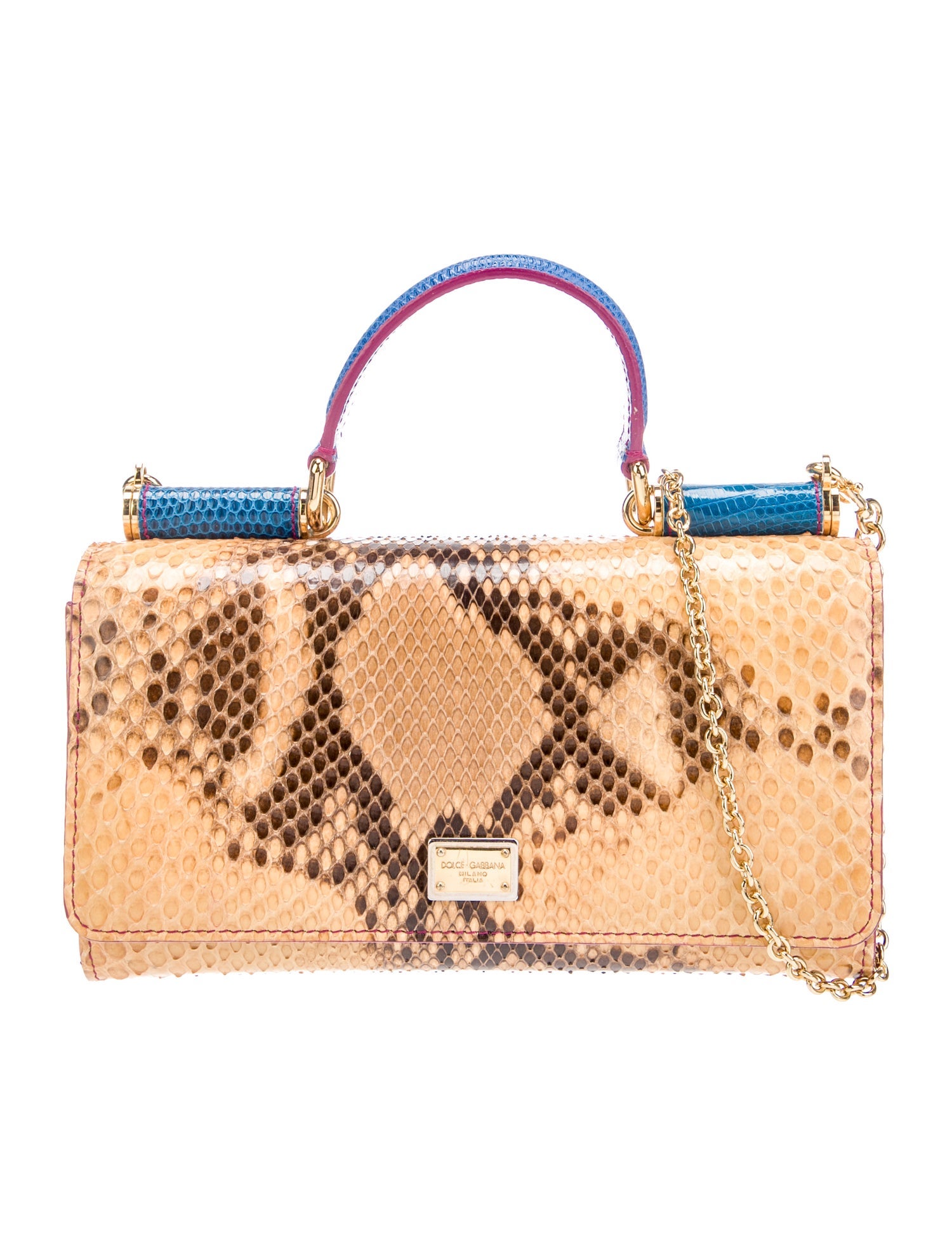 Dolce & Gabbana Snakeskin Top Handle Bag