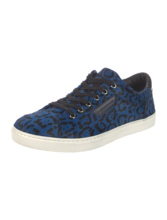 Dolce & Gabbana Calf Hair Animal Print Sneakers