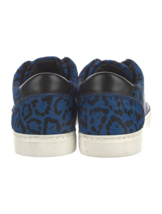Dolce & Gabbana Calf Hair Animal Print Sneakers