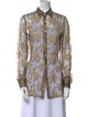 Dolce & Gabbana Lace Floral Print Button-Up Top