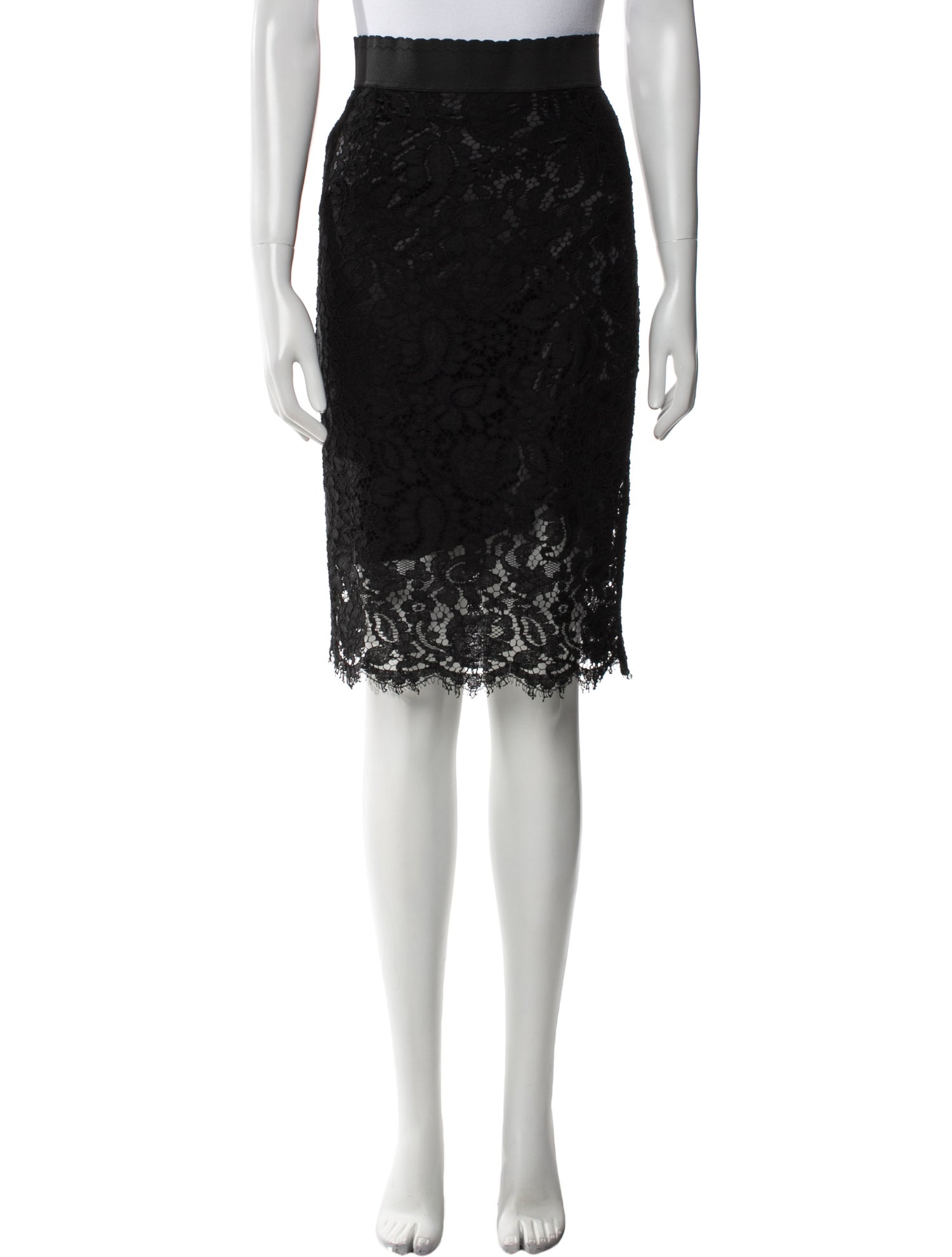 Dolce & Gabbana Lace Pattern Knee-Length Skirt