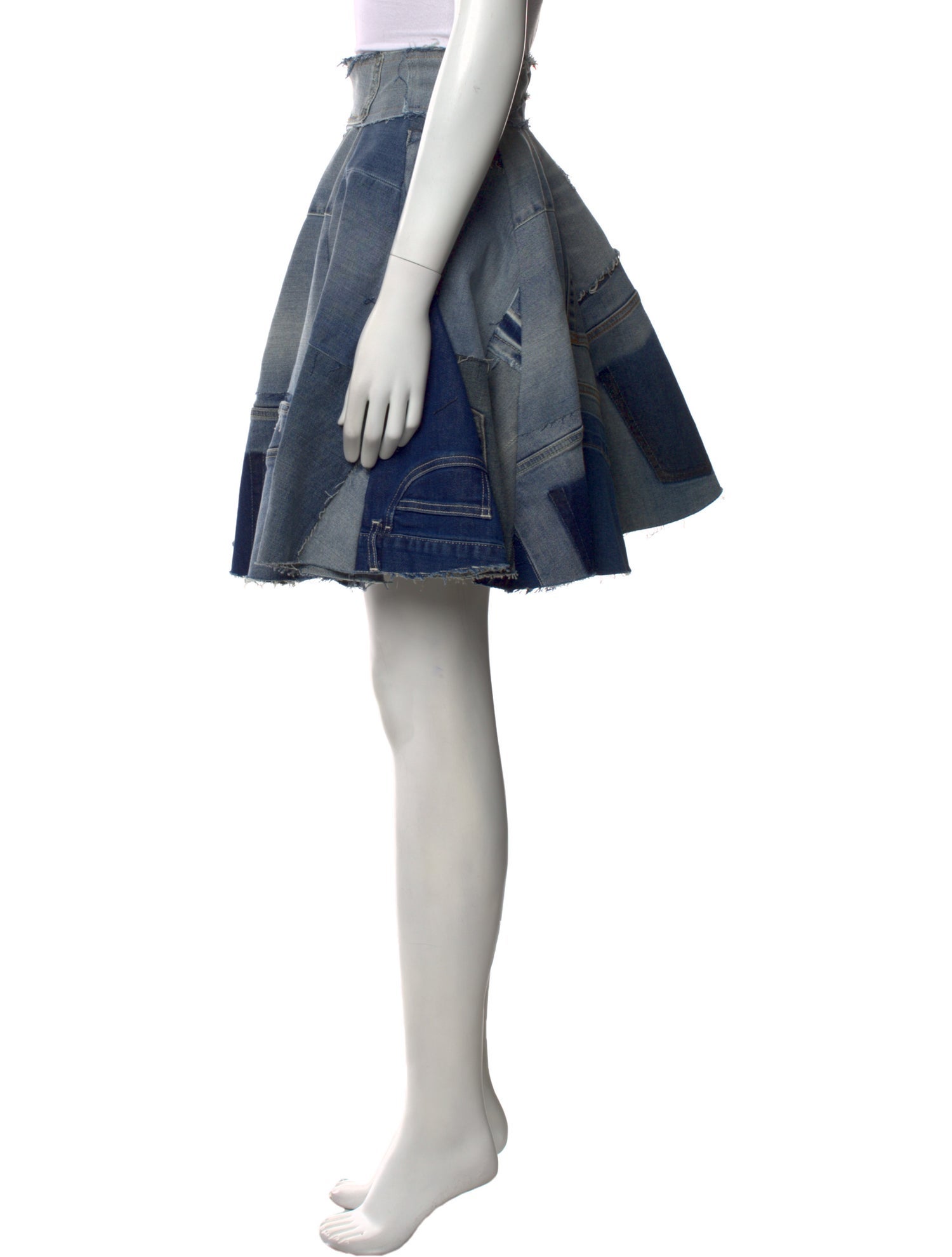 Dolce & Gabbana Distressed Accents Knee-Length Skirt w/ Tags