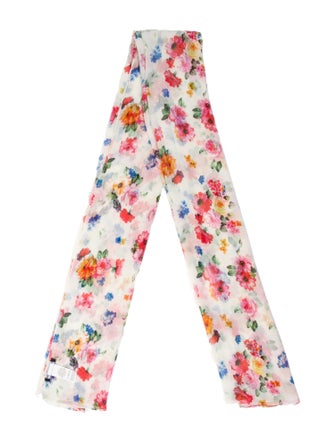 Dolce & Gabbana Silk Floral Print Scarf