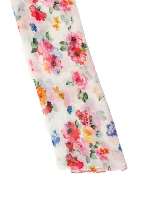 Dolce & Gabbana Silk Floral Print Scarf
