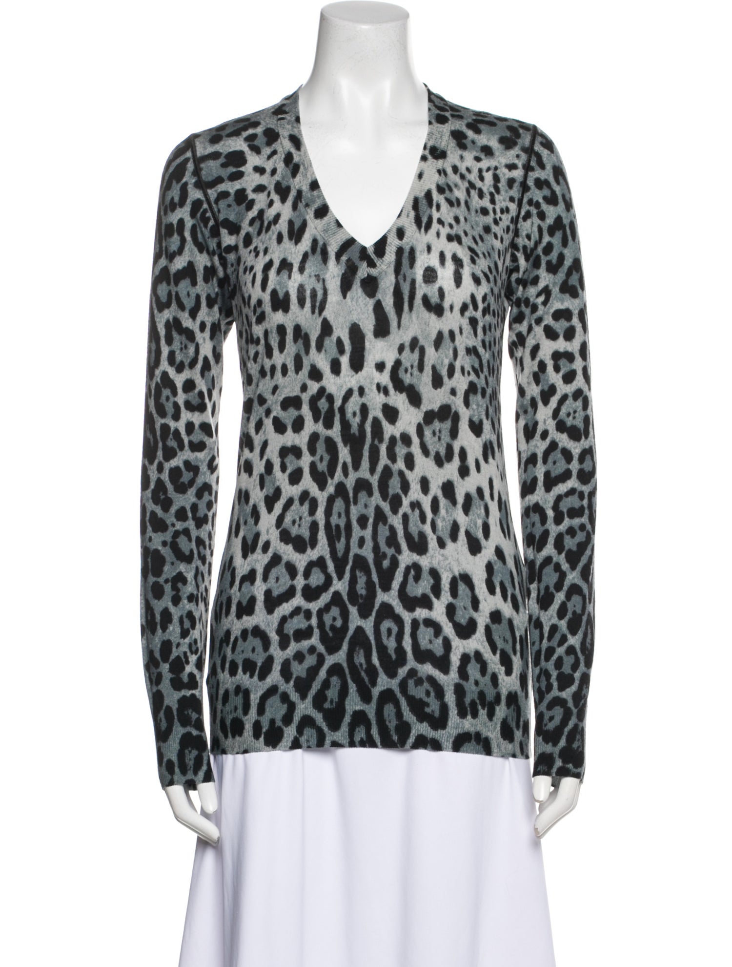 Dolce & Gabbana Silk Animal Print Top