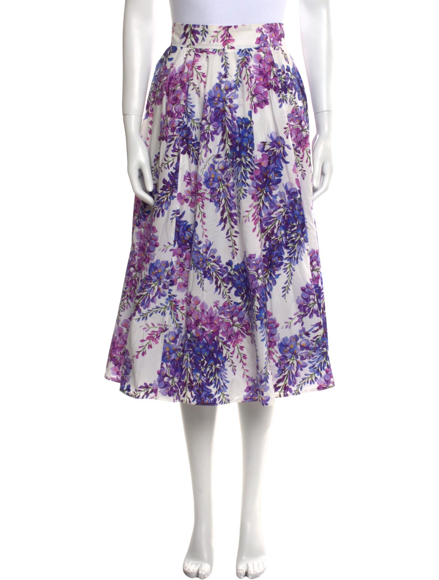 Dolce & Gabbana Floral Print Midi Length Skirt