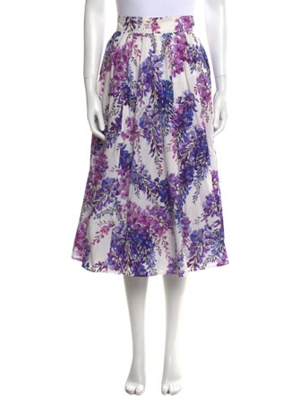 Dolce & Gabbana Floral Print Midi Length Skirt