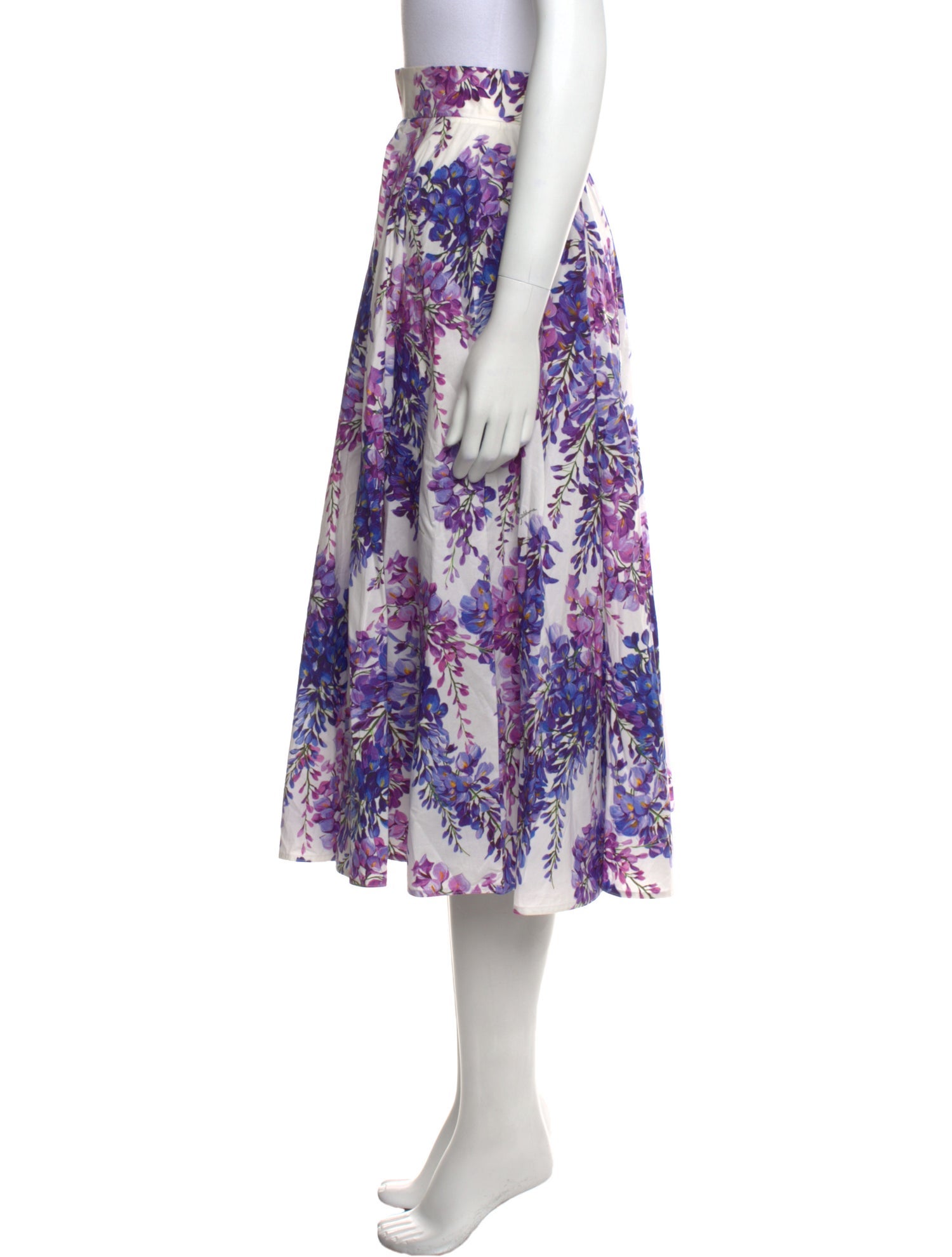 Dolce & Gabbana Floral Print Midi Length Skirt