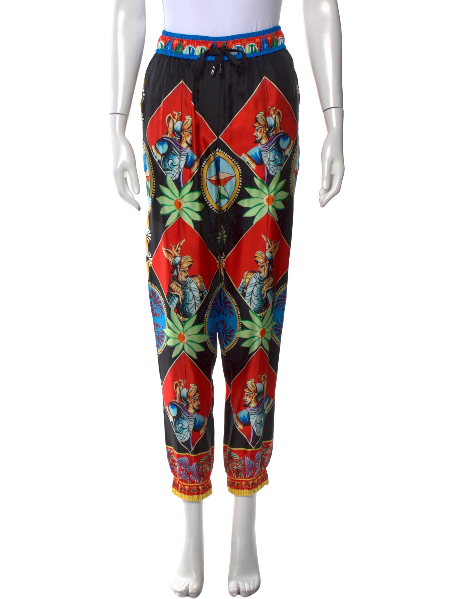 Dolce & Gabbana Silk Skinny Leg Pants