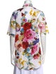 Dolce & Gabbana Floral Print Short Sleeve Button-Up Top