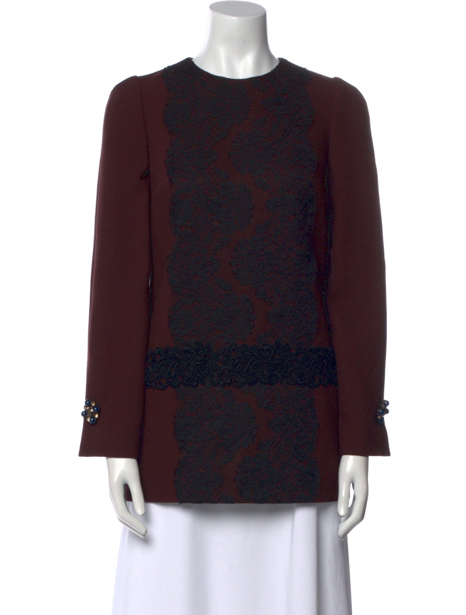 Dolce & Gabbana Floral Print Crew Neck Blouse