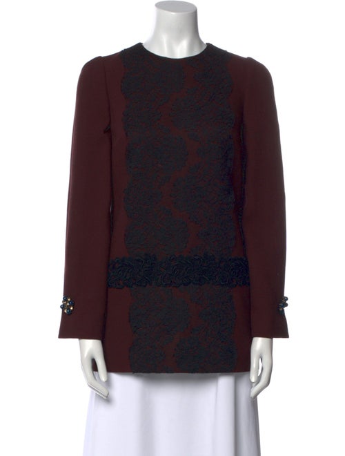 Dolce & Gabbana Floral Print Crew Neck Blouse