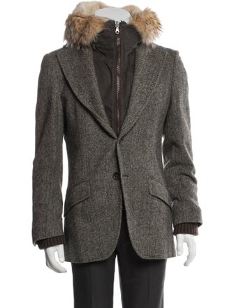 Dolce & Gabbana Virgin Wool Printed Parka