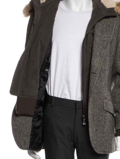 Dolce & Gabbana Virgin Wool Printed Parka