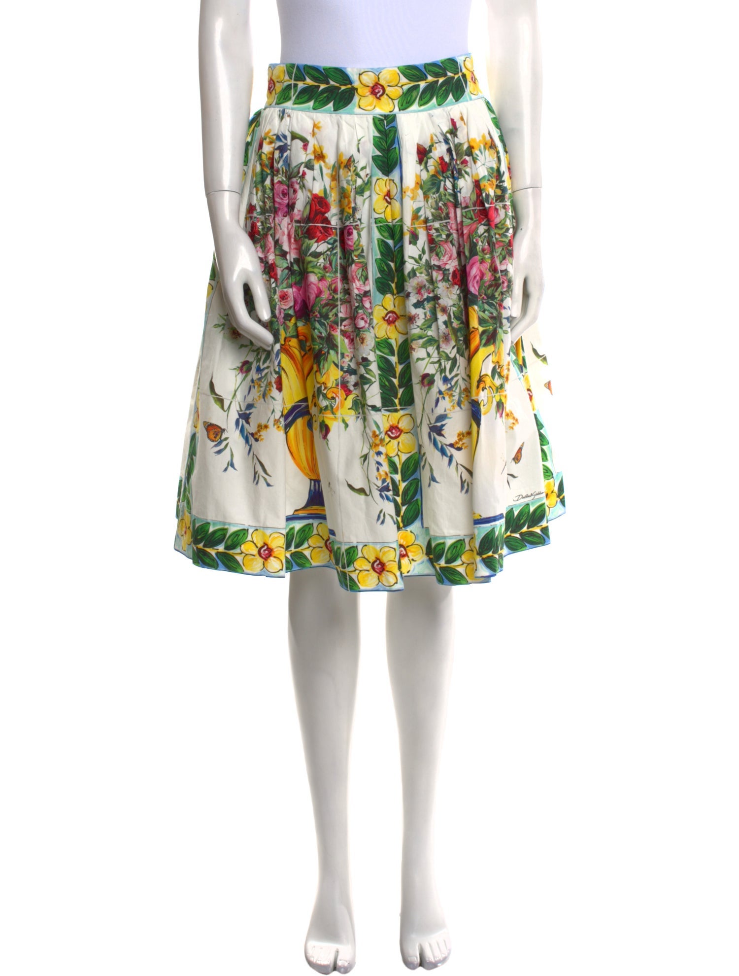 Dolce & Gabbana Floral Print Knee-Length Skirt