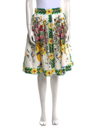 Dolce & Gabbana Floral Print Knee-Length Skirt