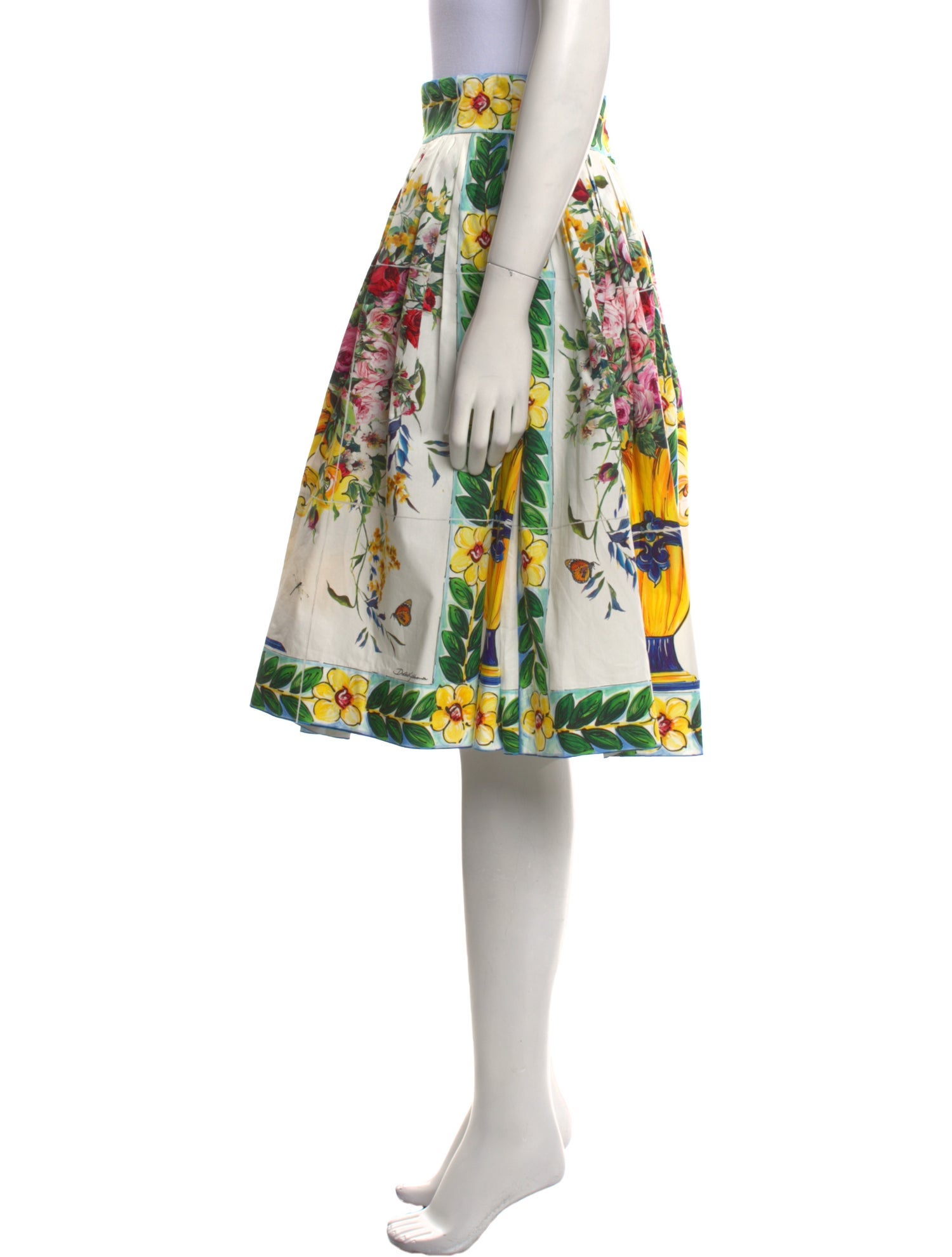 Dolce & Gabbana Floral Print Knee-Length Skirt