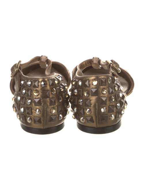 Dolce & Gabbana Velvet Patterned Mary Jane Flats