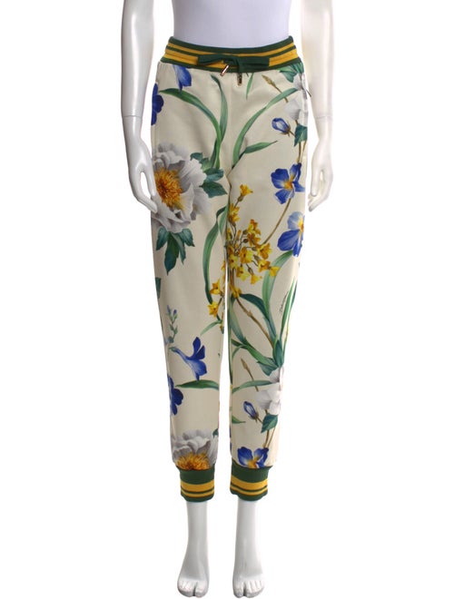 Dolce & Gabbana Floral Print Skinny Leg Pants