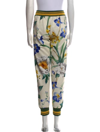 Dolce & Gabbana Floral Print Skinny Leg Pants