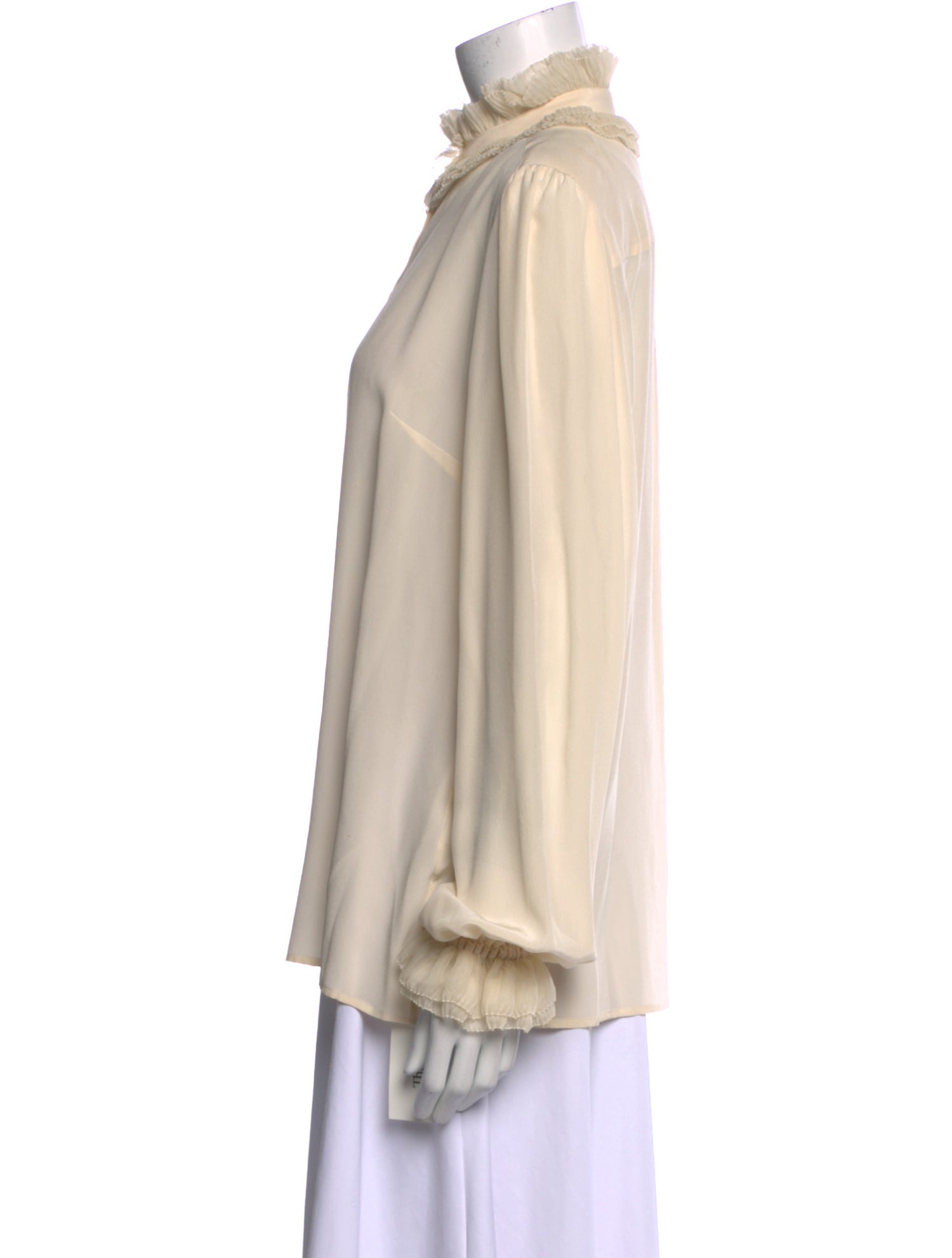 Dolce & Gabbana Silk Mock Neck Blouse