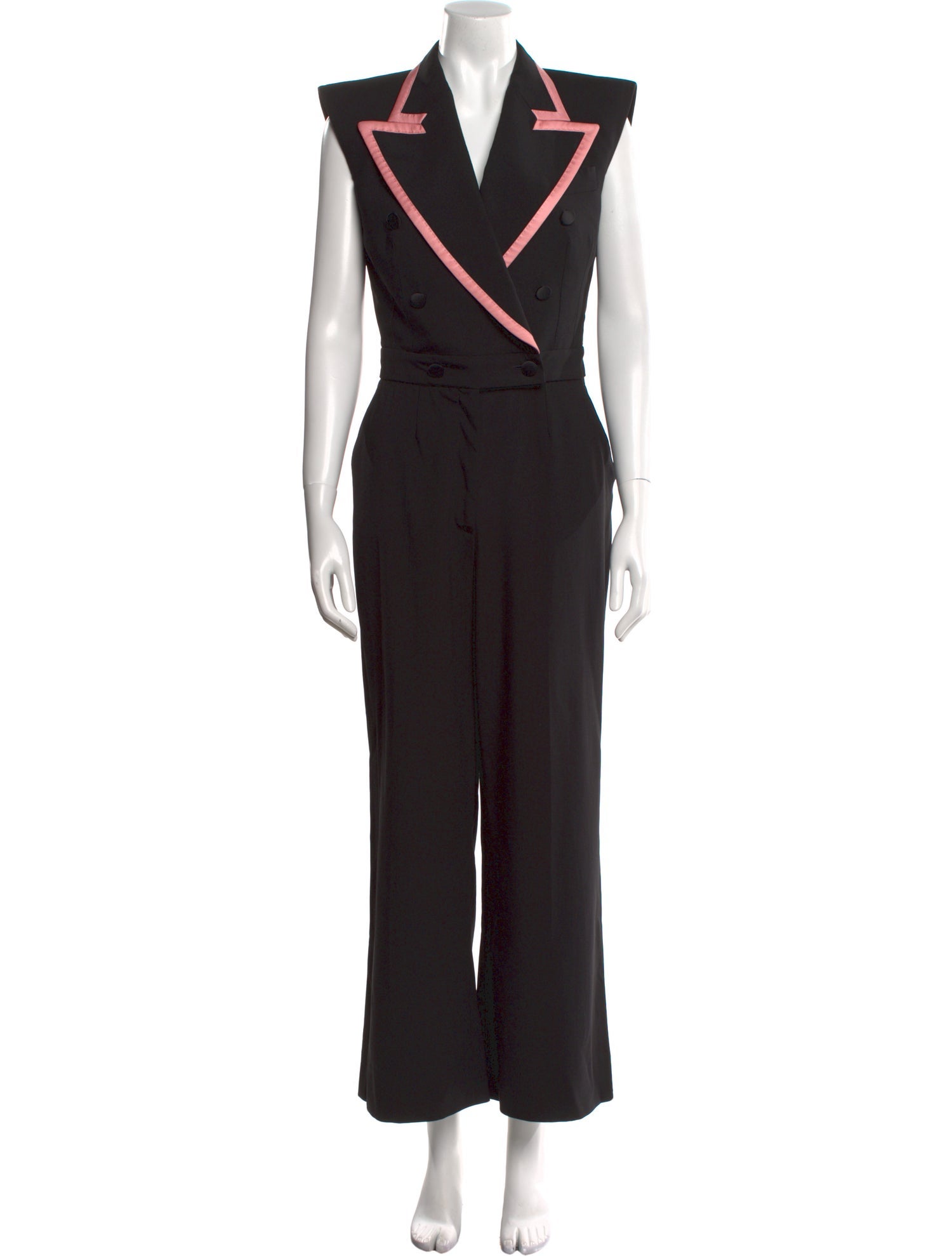 Dolce & Gabbana Virgin Wool V-Neck Jumpsuit