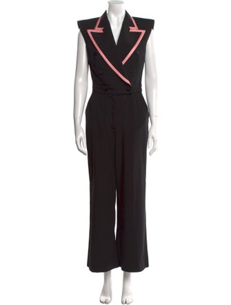 Dolce & Gabbana Virgin Wool V-Neck Jumpsuit