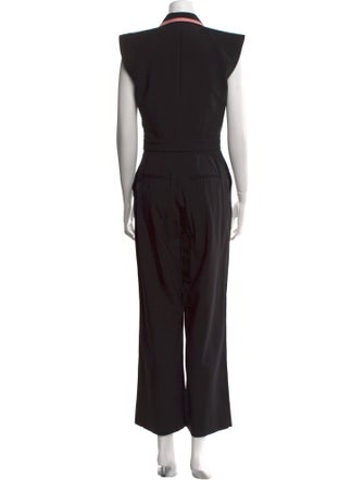 Dolce & Gabbana Virgin Wool V-Neck Jumpsuit