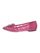 Dolce & Gabbana Lace Crystal Embellishments Ballet Flats