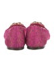 Dolce & Gabbana Lace Crystal Embellishments Ballet Flats