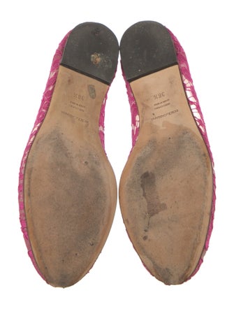 Dolce & Gabbana Lace Crystal Embellishments Ballet Flats