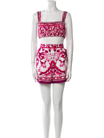 Dolce & Gabbana Silk Printed Short Set