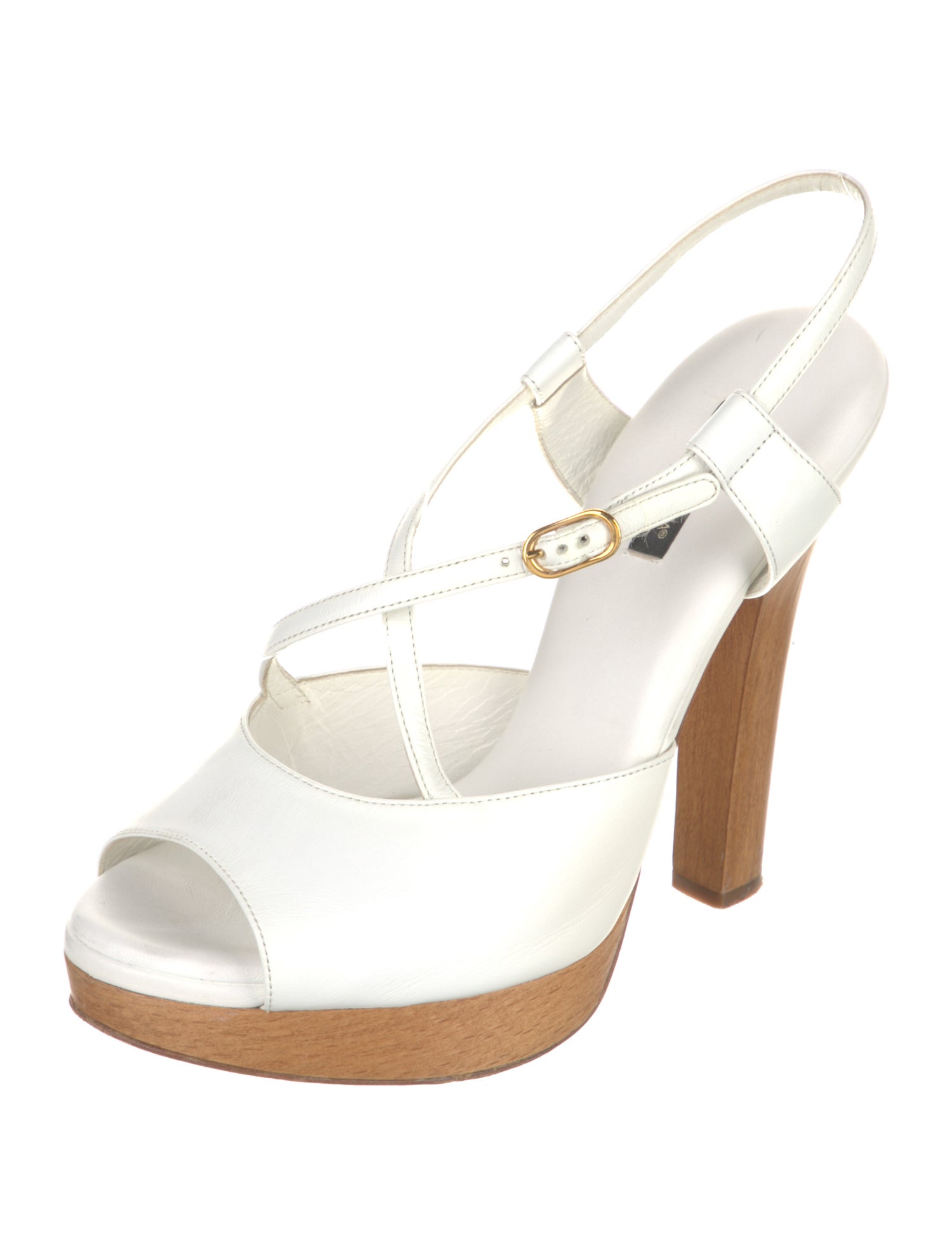 Dolce & Gabbana Leather Slingback Sandals