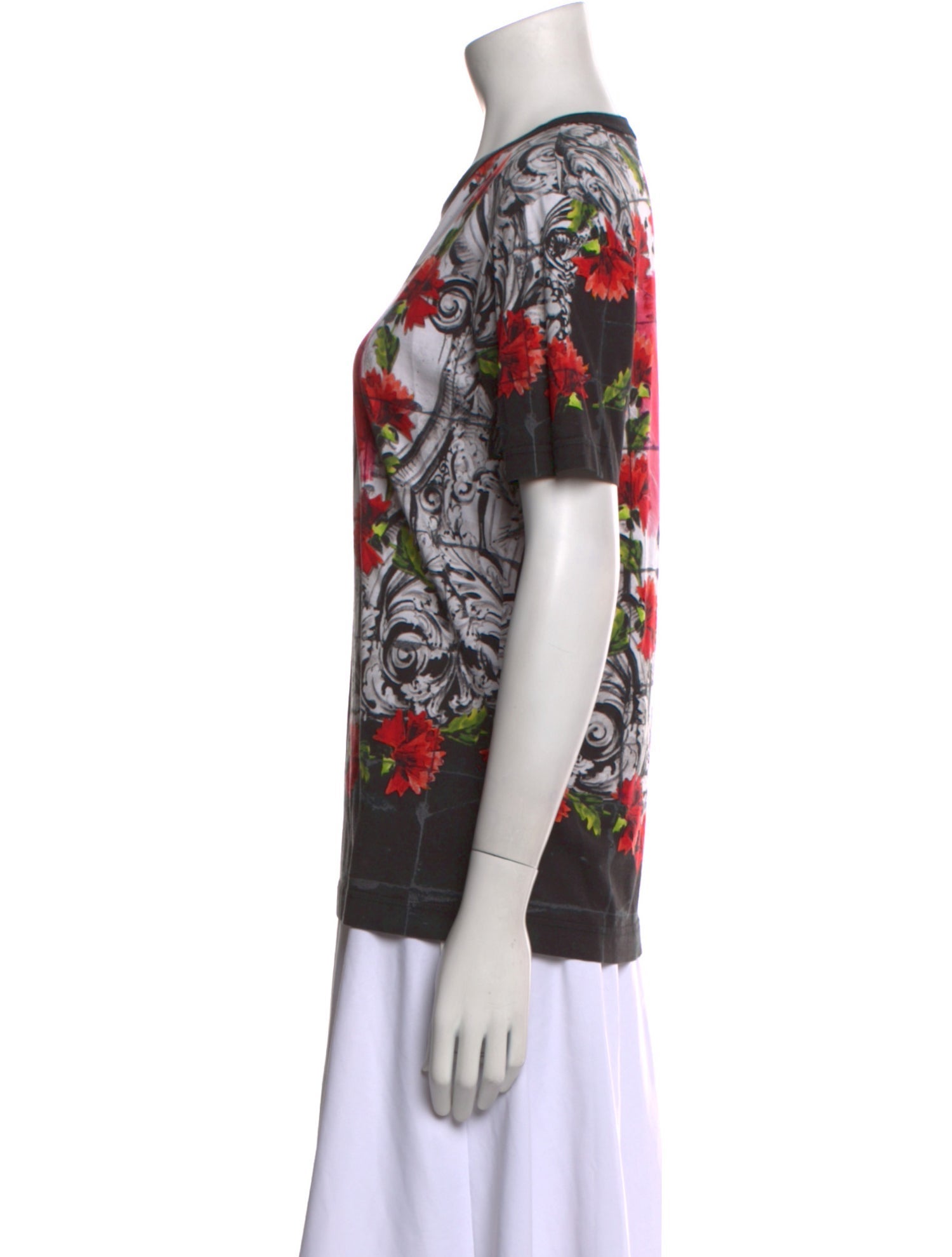 Dolce & Gabbana Printed Crew Neck T-Shirt