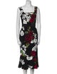 Dolce & Gabbana Floral Print Midi Length Dress