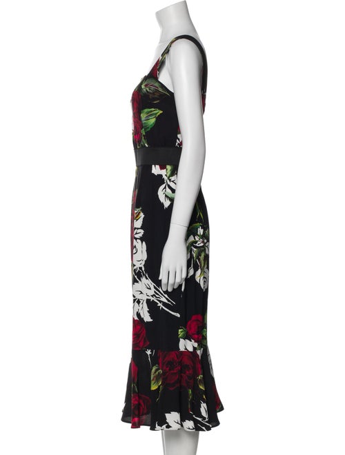 Dolce & Gabbana Floral Print Midi Length Dress