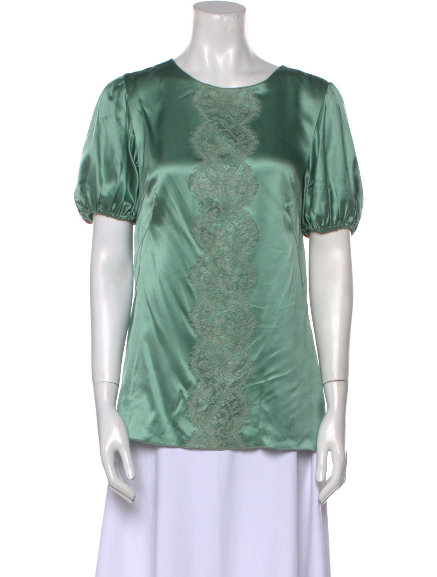 Dolce & Gabbana Silk Scoop Neck T-Shirt